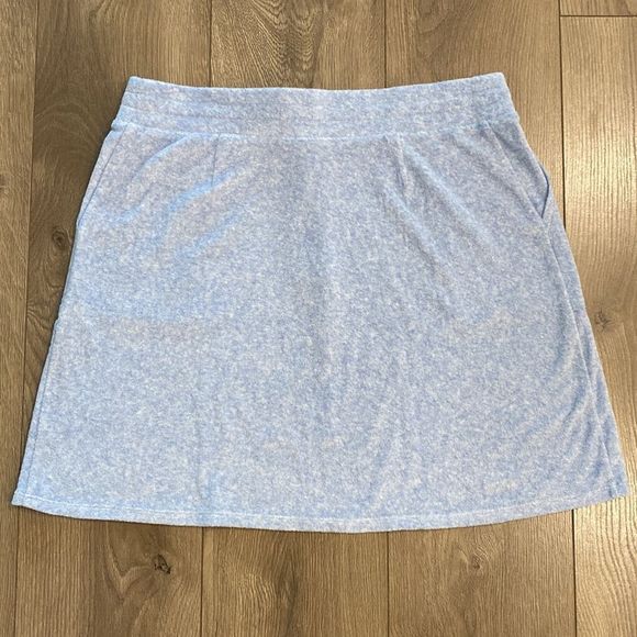 J.Jill Pure Jill Blue Terry Cloth Swimsuit Cover Up Skirt Size MP - Picture 3 of 10